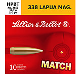 Sellier &amp; Bellot 338 Lapua Mag 250 Grain Hollow Point Boat Tail Rifle Ammunition