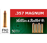 Sellier &amp; Bellot 357 Magnum 158 Grain Full Metal Jacket Brass Cased Pistol Ammunition