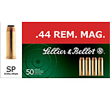 Sellier &amp; Bellot 44 Remington Magnum 240 Grain Soft Point Brass Cased Pistol Ammo, 50 Rounds, SB44A