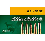Sellier &amp; Bellot 6.5x55 SE 140 Grain Full Metal Jacket Rifle Ammo, 20 Rounds, SB6555C