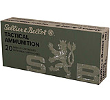 Sellier & Bellot 7.62x39mm 124 Grain FMJ Brass Cased Rifle Ammo, 20 Rounds, SB76239A