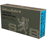 Sellier & Bellot 7.62x51 200 Grain Full Metal Jacket Subsonic Rifle Ammo, 20 Rounds, SB762SUBB