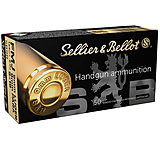 Sellier &amp; Bellot 9mm Luger 124 Grain Full Metal Jacket Brass Cased Pistol Ammo, 50 Rounds, SB9B