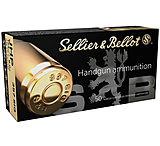 Sellier & Bellot 357 SIG Sauer 124 Grain Jacketed Hollow Point Brass Cased Pistol Ammo, 50 Rounds, SB357SIGB