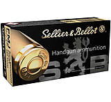 Image of Sellier &amp; Bellot 380 Auto/9mm Browning Court 92 Grain Full Metal Jacket Brass Cased Pistol Ammunition
