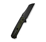 Image of SENCUT Draxor Flipper &amp; Thumb Stud Knife Green / Black G10 Handle 3.7inch Black 9cr18mov Blade S24035-2
