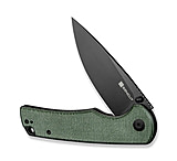Image of SENCUT Praktisk Thumb Stud &amp; Flipper Knife Green Canvas Micarta Handle