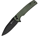 Image of SENCUT Sachse Button Lock Grn Micarta
