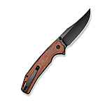 Image of SENCUT Vornix Flipper Knife Guibourtia Wood Handle 3.65inch Black 9cr18mov Blade