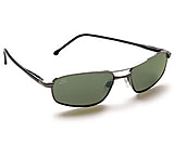 Image of Serengeti Lucca Drivers Polarized Lenses Sunglasses - Gunmetal / Shiny Black Frame, 555nm Polarized Lens 6792