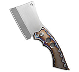 Image of Sergey Rogovets Knives Button Lock Cleaver Knife Flamed Ti 3.70 Satin #2411 E9B036F9