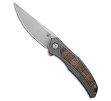 Image of Shirogorov Ursus Quantum NL Frame Lock Knife Ti + Brown Ash Wood Inlay 3.7 SW DB3C35B6