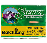 Image of Sierra Bullets .243 Caliber 110 Grain HPBT MatchKing 500 Rifle Bullets