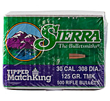 Image of Sierra Bullets .30 Caliber 125 Grain Tipped MatchKing 500 Rifle Bullets