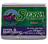 Image of Sierra Bullets .30 Caliber 155 Grain Tipped MatchKing 500 Rifle Bullets
