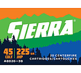 Sierra Bullets Outdoor Master .45 Colt 225 Grain Jacketed Hollow Point Brass Cased Pistol Ammunition