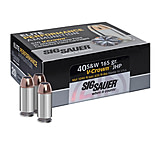 SIG SAUER V-Crown Ammo .40 S&amp;W 180 grain Jacketed Hollow Point Brass Cased Centerfire Pistol Ammunition