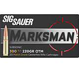 Image of SIG SAUER Elite Match Grade .300 AAC Blackout 220 grain Open Tip Match Brass Cased Centerfire Rifle Ammunition