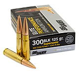 SIG SAUER SIG Match Grade Rifle Ammunition .300 AAC Blackout 125 grain Open Tip Match Brass Cased Centerfire Rifle Ammunition