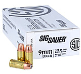 SIG SAUER Elite V-Crown 9 mm Luger 124 Grain Jacketed Hollow Point Brass Cased Pistol Ammunition
