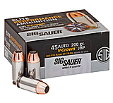 SIG SAUER Elite V-Crown .45 ACP 200gr. JHP Pistol Ammo