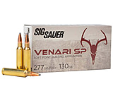 SIG SAUER Venari .277 Fury 130 grain Soft Point Brass Cased Rifle Ammo, 20 Rounds, V277SFSP130-20