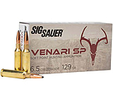 SIG SAUER Venari 6.5mm Creedmoor 129 grain Soft Point (SP) Brass Cased Rifle Ammunition