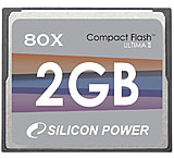 Image of Silicon Power Compact Flash 80X Hi-Speed Memory Card - 512MB / 1GB / 2GB / 4GB