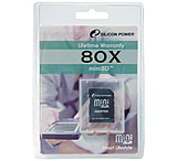 Image of Silicon Power miniSD 80X Hi-Speed Memory Card - 512MB / 1GB / 2GB