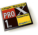 Image of SimpleTech ProX Compact Flash 1GB Type II Card Shipping