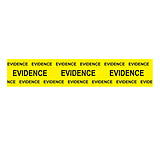 Image of Sirchie - Box Sealing Evidence Tape, Yellow Printed Black Evidence, 2inch X 165'