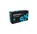 SK Biathlon Sport .22 Long Rifle 40 grain Lead Round Nose Brass Cased Rimfire Ammunition