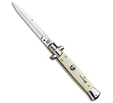 Image of SKM 9 Italian Stiletto Bayonet Automatic Knife Sim Ivory 3.8 Satin 9C010BF3