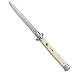 Image of SKM 13 Italian Stiletto Automatic Knife Sim. Ivory 5.7 Satin Bayonet 255739DF