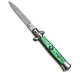 Image of SKM 8 Italian Stiletto Automatic Knife Green Pearlex 3.3 Satin Flat B11825B4