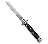 Image of SKM 9 Italian Stiletto Automatic Knife Sim Dark Horn Polish A7DF6238