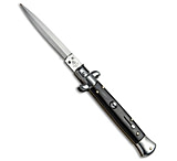 Image of SKM AB 9 Italian Stiletto Automatic Knife Dark Horn 3.8 Satin Dagger E7295931