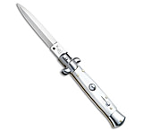 Image of SKM/AB 8 Italian Stiletto Dagger Automatic Knife Pearlex 3.3 Satin 86D693A6