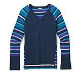 Image of Smartwool Edgewood Striped V-Neck Sweater - Women's