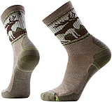 Image of Smartwool Hike Light Cushion Mountain Moose Crew Socks - Men's
