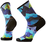 Image of Smartwool Trail Run Targeted Cushion Summit Sector Print Crew Socks