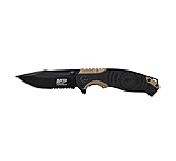 Image of Smith &amp; Wesson Liner Lock,Drop Pt Blade,Blk/Gold Hdl,CP SWMP13BSCP