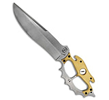 Image of Sniper Bladeworks British Death Head Fixed Blade Knife Brass 8.5 Satin 1B5D0C48