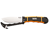 Image of SOG Specialty Knives &amp; Tools 4.5 in. RotoHook Straight-Edge Fixed Steel Drop Point Blade Knife and Guthook, Satin Finish
