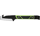 Image of SOG Specialty Knives &amp; Tools Compound Tac-pry Fixed Blade Knife 4inch Blunt Tipped Gut Hook 420 Black Blade Tpr Overmold Handle Black/green