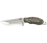 Image of SOG Specialty Knives &amp; Tools Kiku 4 Inch Dual Direction Satin Fixed Blade Knife w/ Micarta Handle and Kydex Sheath