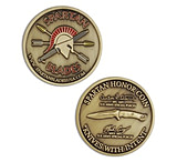 Image of Spartan Blades Honor / Challenge Coin Antiqued Brass SC1 BA2E57ED