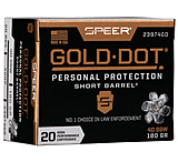 Speer Gold Dot .40 S&amp;W 180 Grain Gold Dot Hollow Point Short Barrel Centerfire Pistol Ammunition