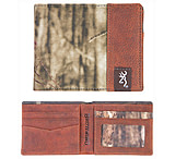 Image of SPG International Browning Men's Bi-fold Leather Wallet Mossy Oak Infinity Camo Trim