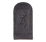 Image of SPG International Browning Money Clip Leather Buckmak Logo Black